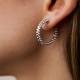 Cерьги - кольца в белом золоте с09549