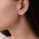 Золотые серьги на цепочке с шариками с07770