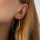 Овальные серьги в желтом золоте с08859