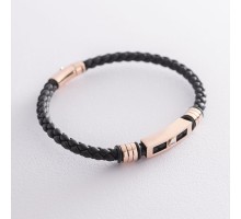 Каучуковий браслет з червоного золота б04002