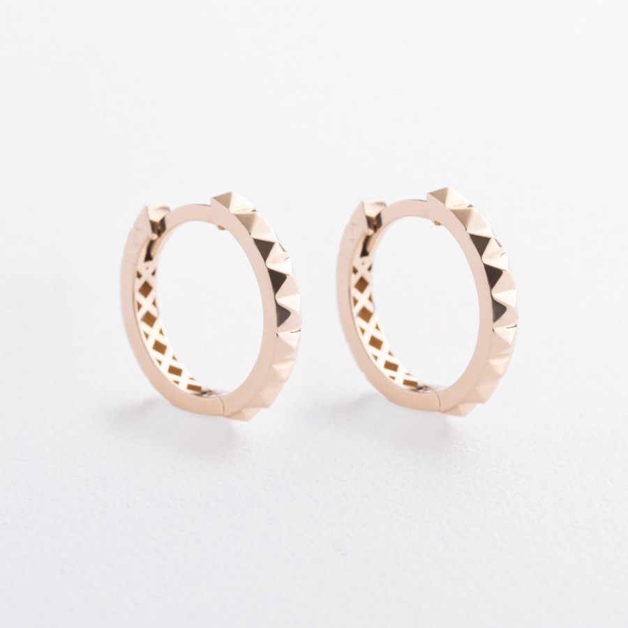 Сережки - жовте в жовтому золоті с09660