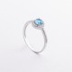 Серебряное кольцо с кварцом и фианитами 1867/1р-QSWB