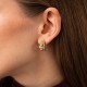 Серьги "Marie" в желтом золоте (фианиты) с09407