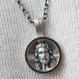 Срібний кулон "Лик Ісуса Христа" 1150