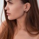 Золотые серьги с жёлтыми фианитами с04526