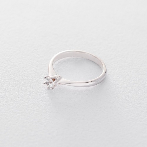 Золотое помолвочное кольцо (циркон Swarovski) к06297