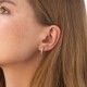 Сережки "Erika" з фіанітами (жовте золото) с09065