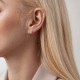 Серьги - пусеты "Love" в красном золоте с07731