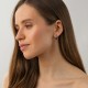 Серебряные серьги с сапфирами и фианитами 2521/1p-HSPH
