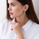 Серьги "Пантеры" в красном золоте (фианиты) с07470