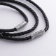 Серебряный шелковый шнурок с серебряными вставками "Псалом 90" 1094шн