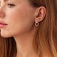 Сережки - пусети "Tessa" з фіанітами (біле золото) с08806