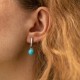 Серьги с бирюзой (белое золото) с08549
