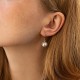 Сережки в жовтому золоті (культ. прісн. перли) с08591