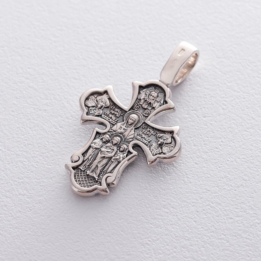 Срібний православний хрест (чорніння) 132702
