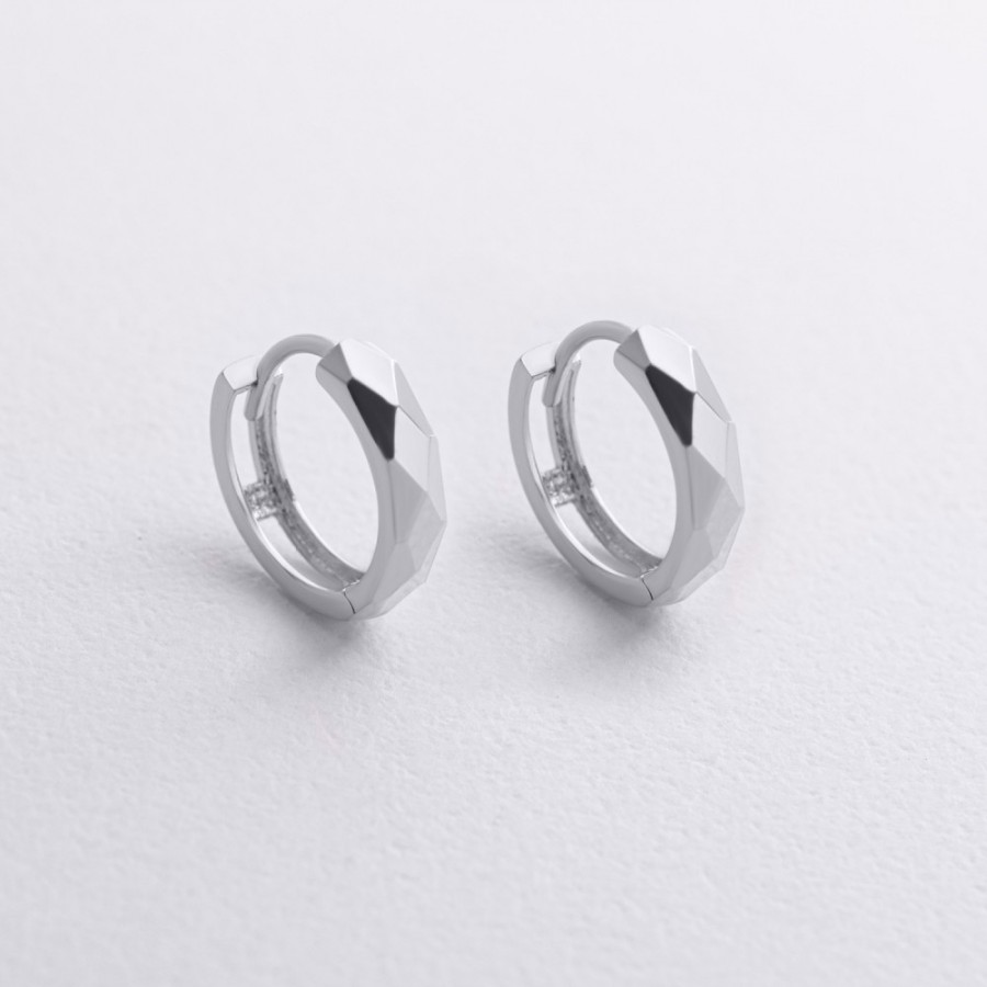 Серьги - кольца в красном золоте с09521