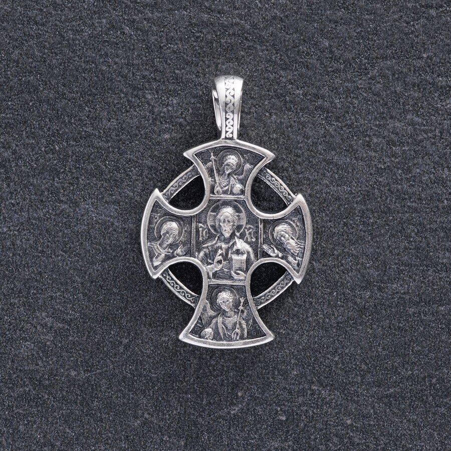Срібний православний хрест (чорніння) 13091