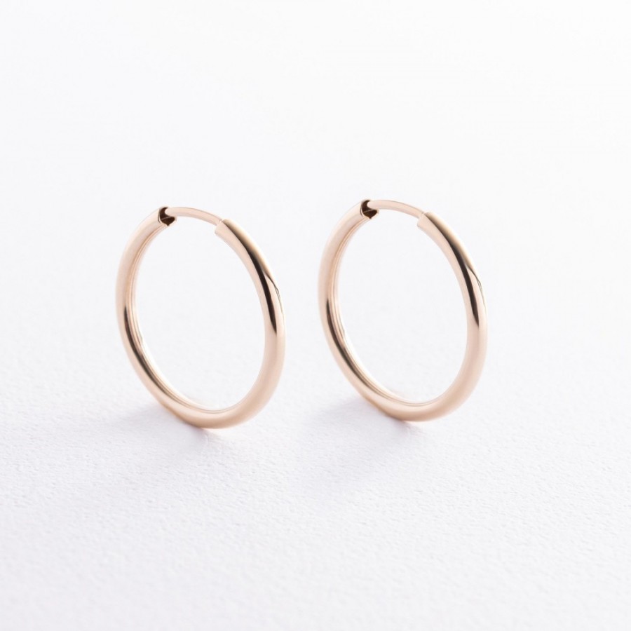 Серьги - кольца в желтом золоте с08488