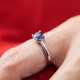 Серебряное кольцо с сапфиром 1852/1p-HSPH