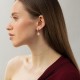 Сережки "Конюшина" в червоному золоті с09475