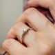 Помолвочное золотое кольцо с фианитом к08520