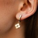 Сережки "Конюшина" в жовтому золоті с09474