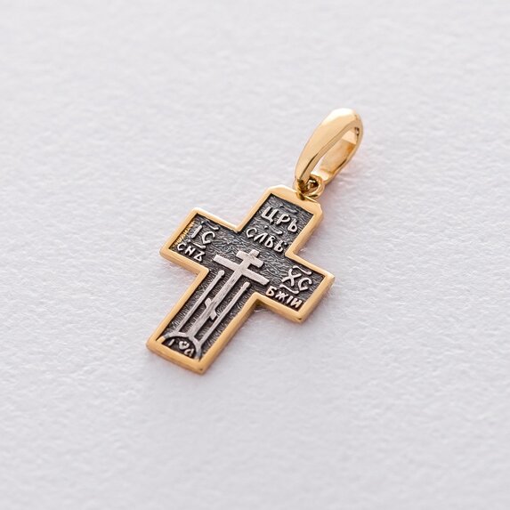 Православний срібний хрестик 132760