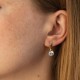Золоті сережки з сердечками (фіаніти) с08638