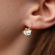 Детские золотые серьги "Hello Kitty" с эмалью с03212