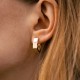 Сережки - кільця "Eleonora" у жовтому золоті с09274