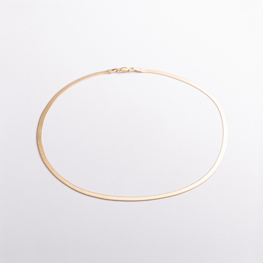 Колье "Наоми" в желтом золоте (снейк) ц00459-4,0