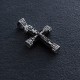 Серебряный крест "Распятие. Спаси и Сохрани" с эбеновым деревом mini 1061