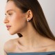 Сережки - кільця "Claire" у білому золоті с09379