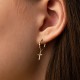 Сережки "Хрестики" у жовтому золоті с08324
