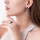 Серебряное кольцо с синтетическими сапфирами и фианитами 1370/1р-NSPH
