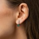 Серебряные серьги с кварцом и фианитами 2521/1р-QGR