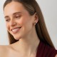Серьги "Marta" с фианитами (красное золото) с09583