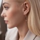 Золотые серьги "Вдохновение" (синие фианиты) с07753