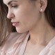 Золотые серьги-гвоздики с фианитом с04760