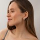 Сережки "Jane" у білому золоті с09758
