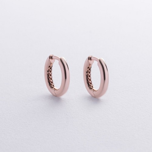 Серьги "Stella" в красном золоте с08877