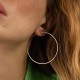 Сережки - кільця в білому золоті (5.4 см) с08599