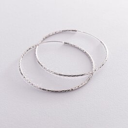 Сережки - кільця в сріблі (6.1 см) 122957