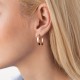 Овальные серьги в красном золоте с07858