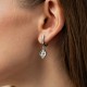Сережки "Конюшина" в білому золоті с09473