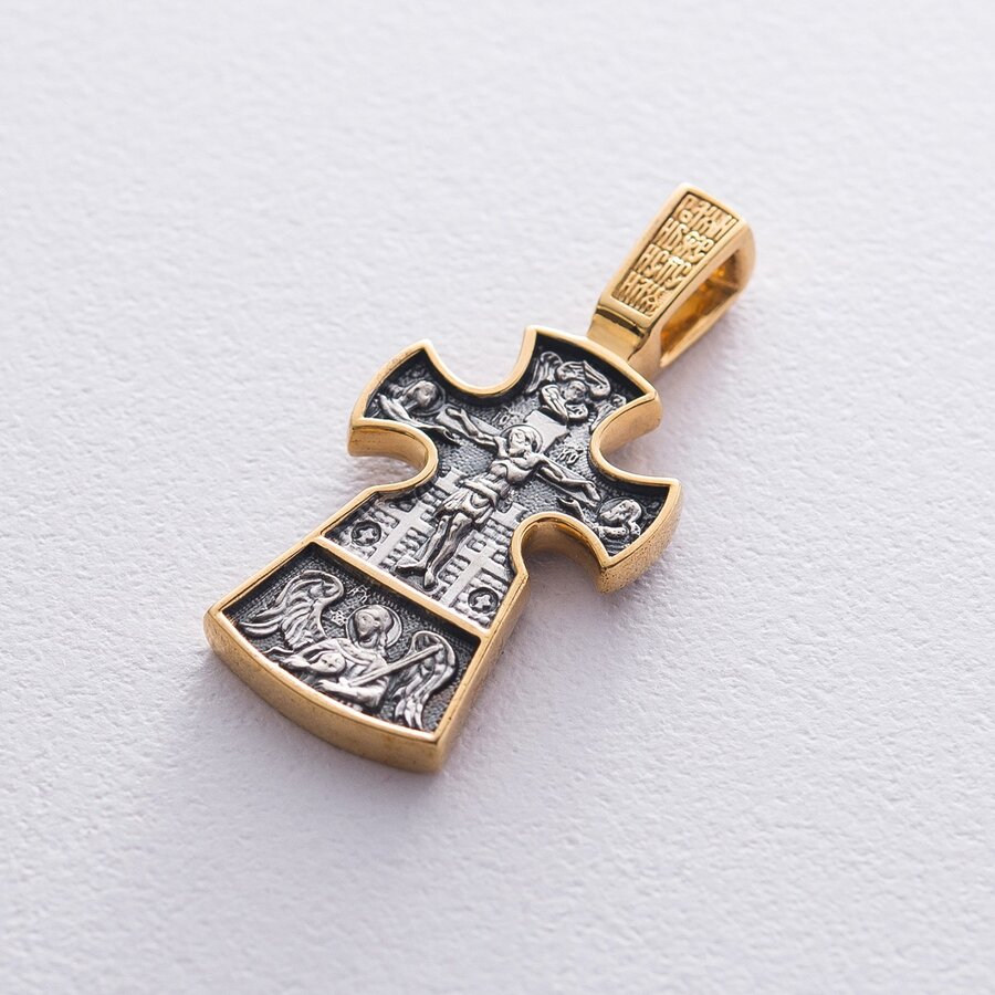 Срібний православний хрест "Розп'яття. Розсудливий розбійник" 132399