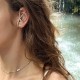 Срібні сережки - пусети з фіанітами 122655