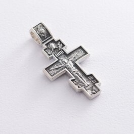 Срібний православний хрест "Розп'яття. Архангел Михаїл" 132784