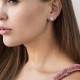 Серебряные серьги-гвоздики с фианитами 121624