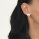 Серьги - пусеты "Искренность" в белом золоте с06978